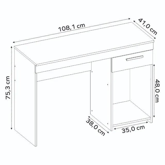 Mesa Office com Desing Clássico e 1 Gaveta - Foto 4
