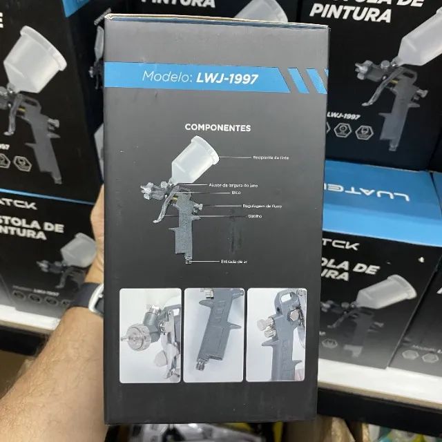 Pistola de Pintura LUATEK LWJ-1997 (Profissional e Precisa) - Foto 4
