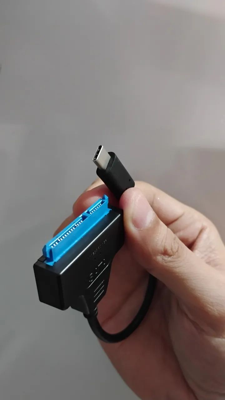 Cabo adaptador SATA para USB Tipo C - SSD / HD Notebook - Novo - Foto 2