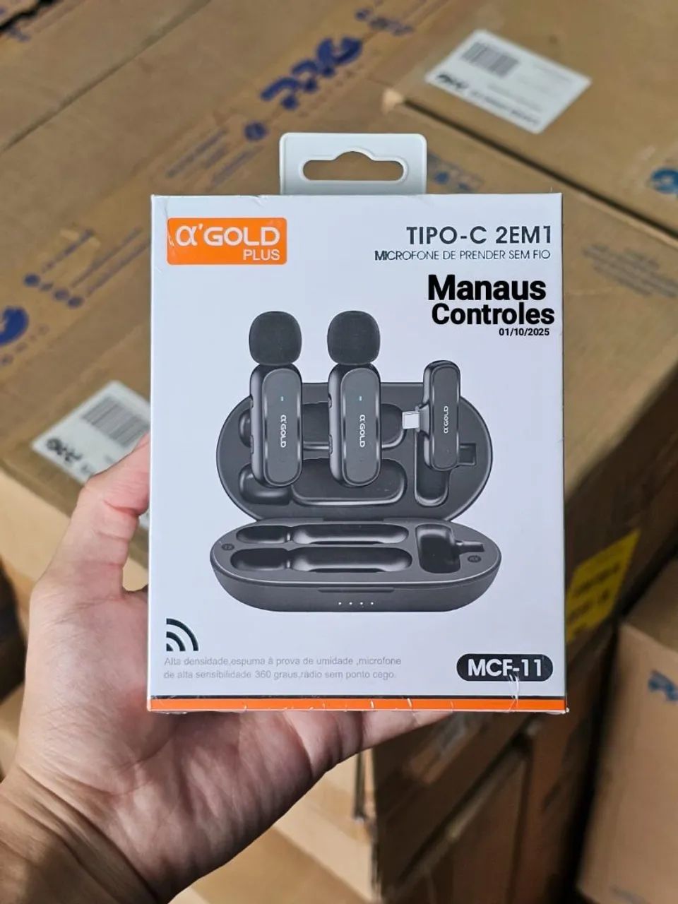 Microfone de prender 2 em 1