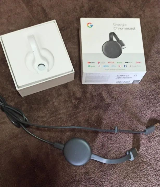 Chromecast 3 Original Streaming Device Google Full HD Conexão HDMI Na Caixa 300