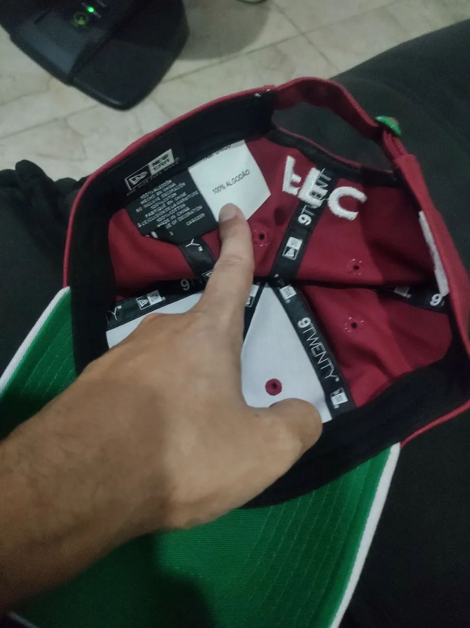Boné Fluminense New era grená/cinza/verde - Foto 3