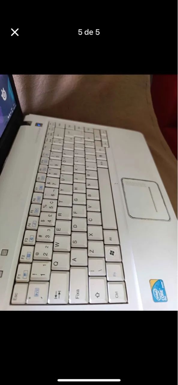 Notebook Branco Intel