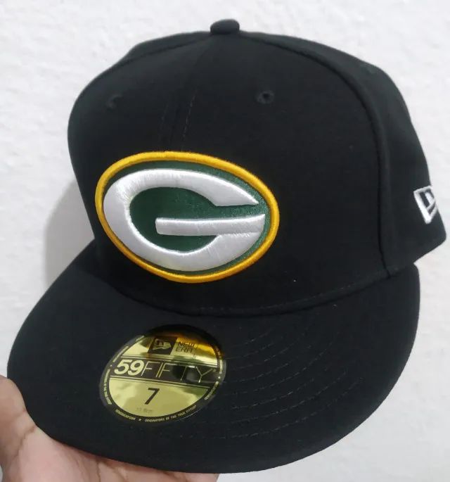 Boné Original New Era NFL Green Bay Packers 5950 Preto - Tamanho 7 (55.8cm)