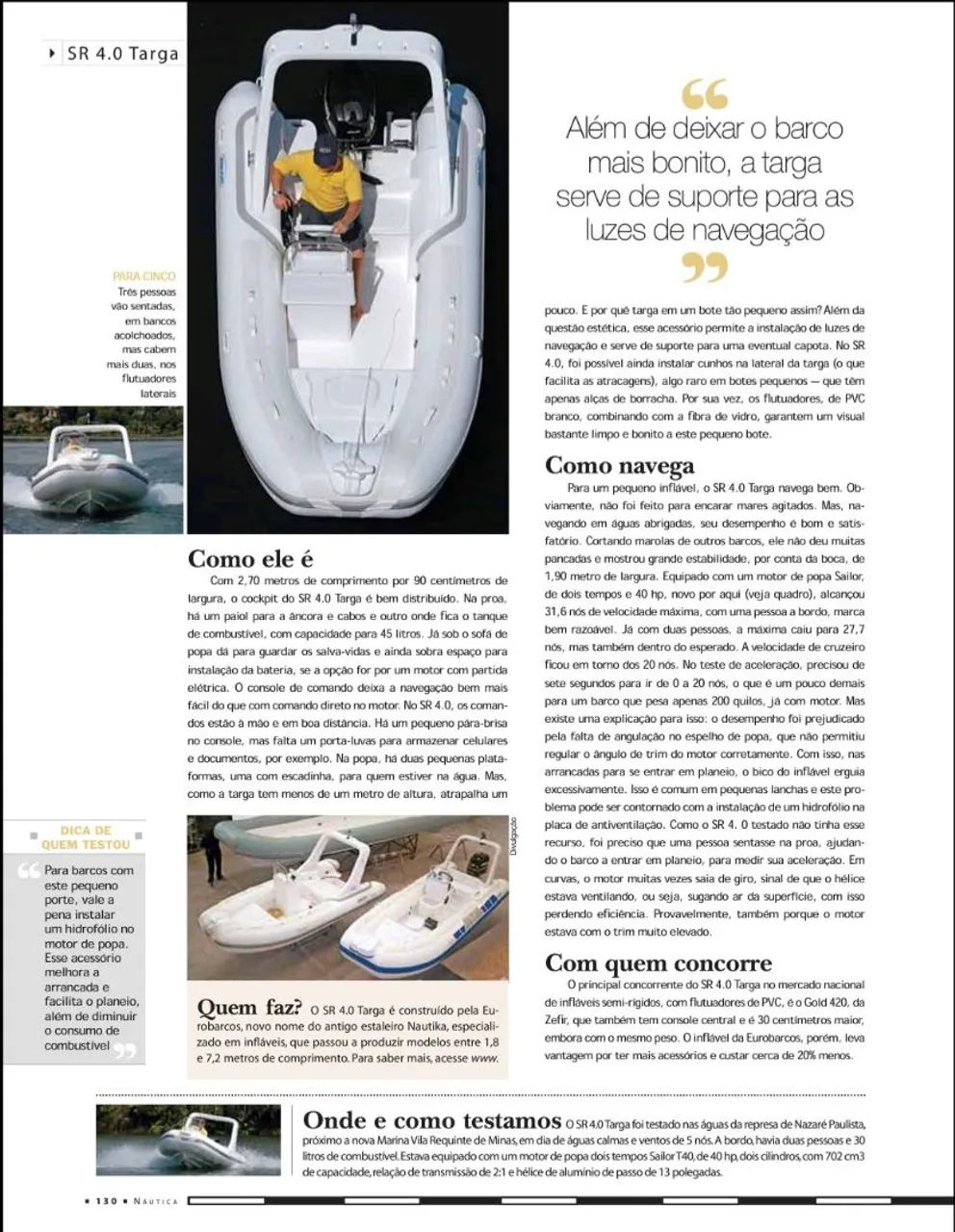 Bote inflável SR 4.0 Targa + Mercury 50 HP - Foto 2