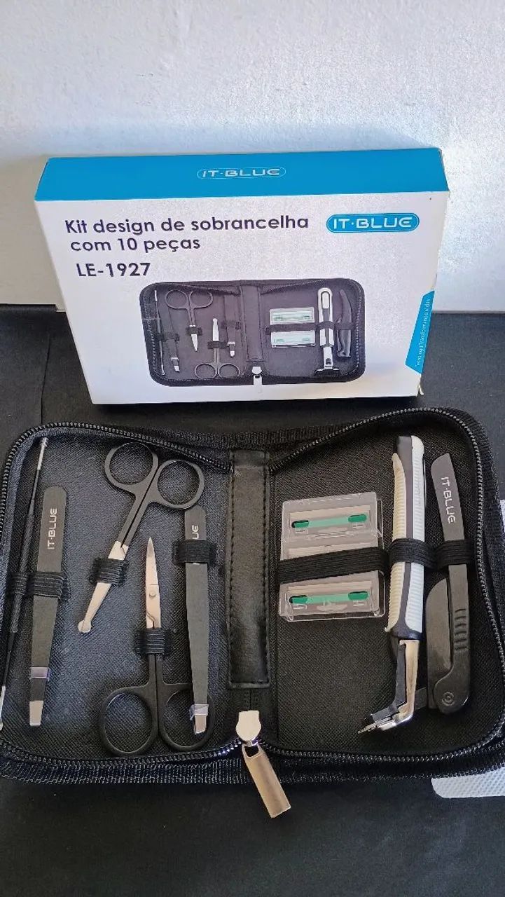 Kit Design de Sobrancelha IT-BLUE com 10 Peças/ PREÇO IMBATÍVEL 