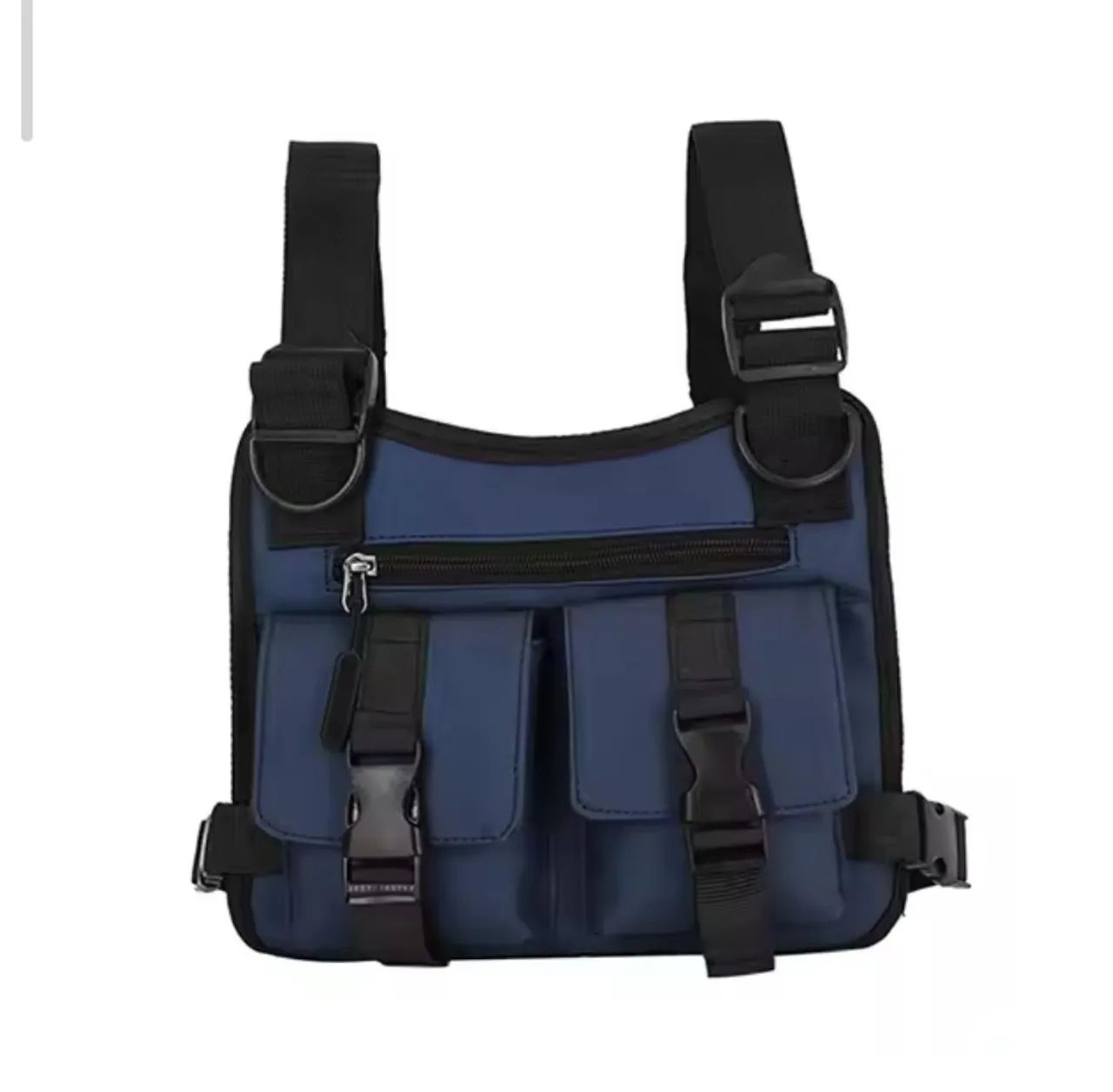 Pochete Peito Masculina - Estilo Streetwear - Azul - Foto 2