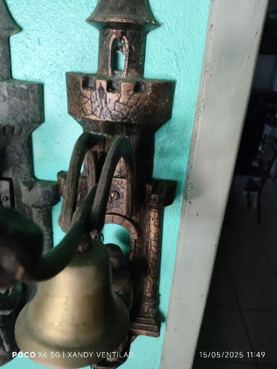 Sino de parede em bronze - Foto 2