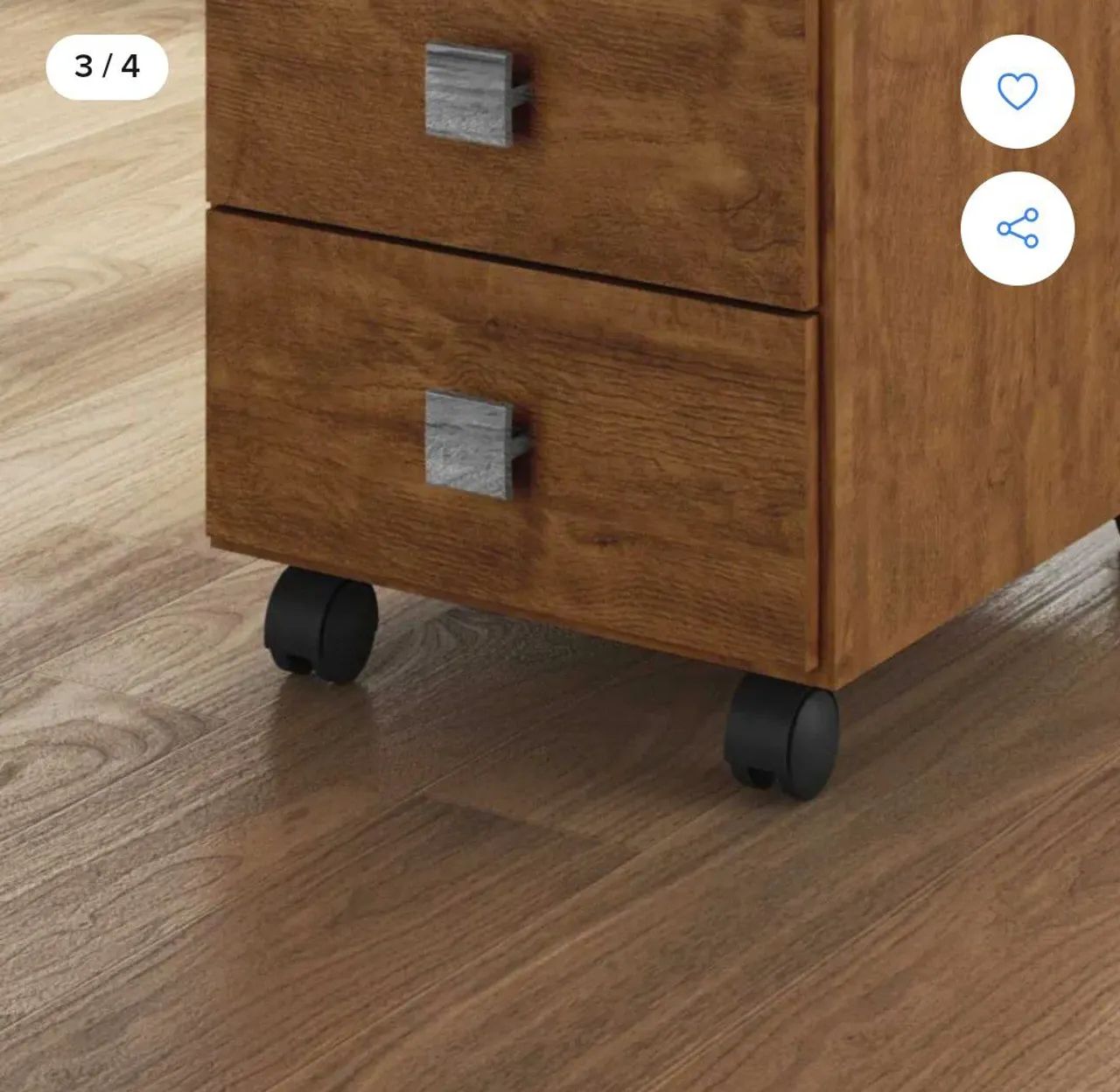 Escrivaninha com Gavetas rodas  e chave , Design Moderno - Foto 2