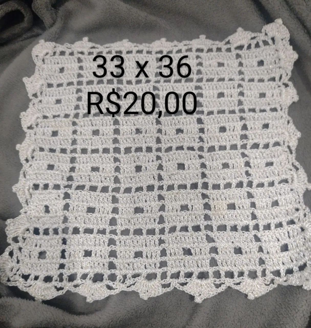 Jogo de 3 Toalhinhas em Crochê - Foto 6