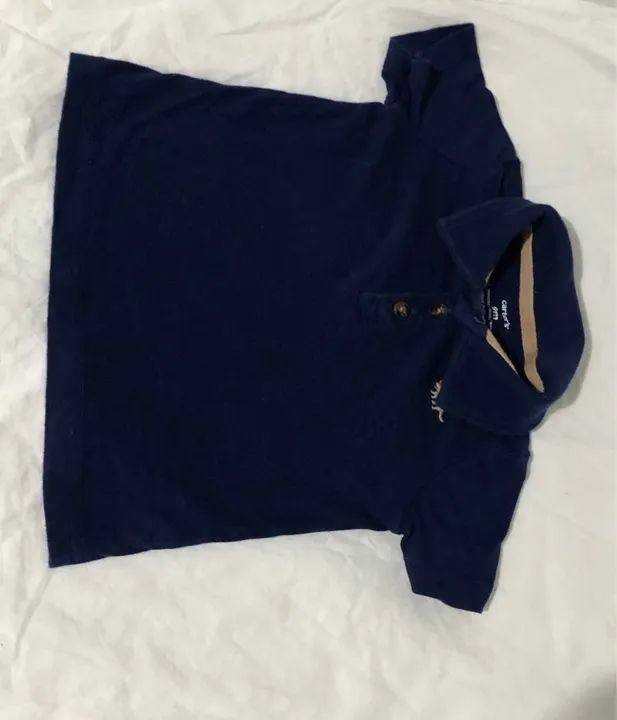 Polo Carter's Bebê - Azul Marinho - 9 meses - Foto 2