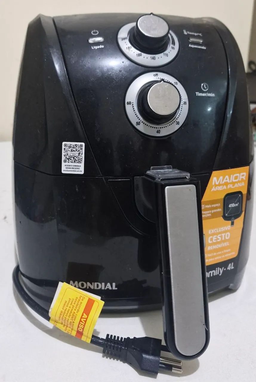 Air Fryer Mondial Family 4L - Maior Área Plana