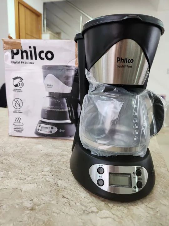 Cafeteira Elétrica Philco Digital PH14 Inox 1,4L - 220v  - Foto 2
