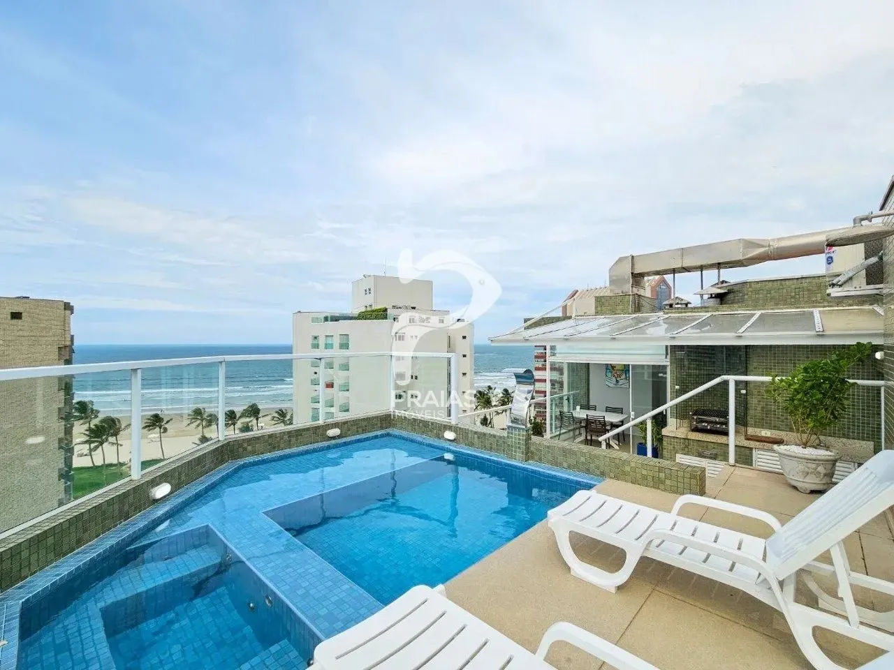 Cobertura duplex com vista para o mar, 4 suítes, Riviera de São Lourenço