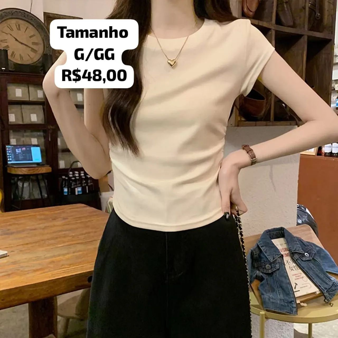 Blusa em malha conforto e qualidade e sofisticação linda - Foto 3