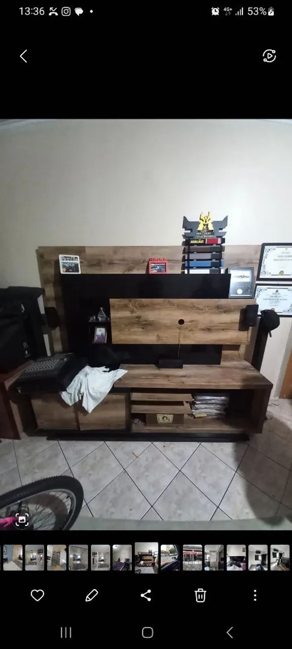 Rack de TV em madeira