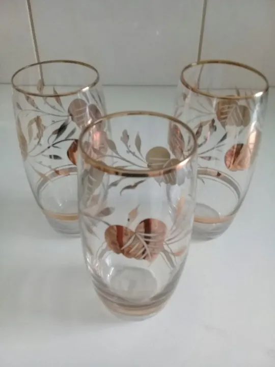 Copos de cristal vintage.