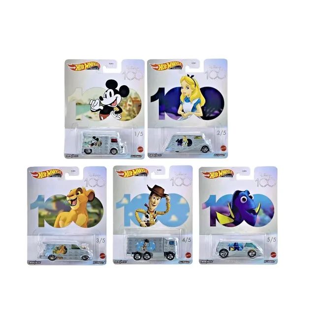 Coleção Carrinho Hot Wheels Disney Pixar 100 anos Set Completo