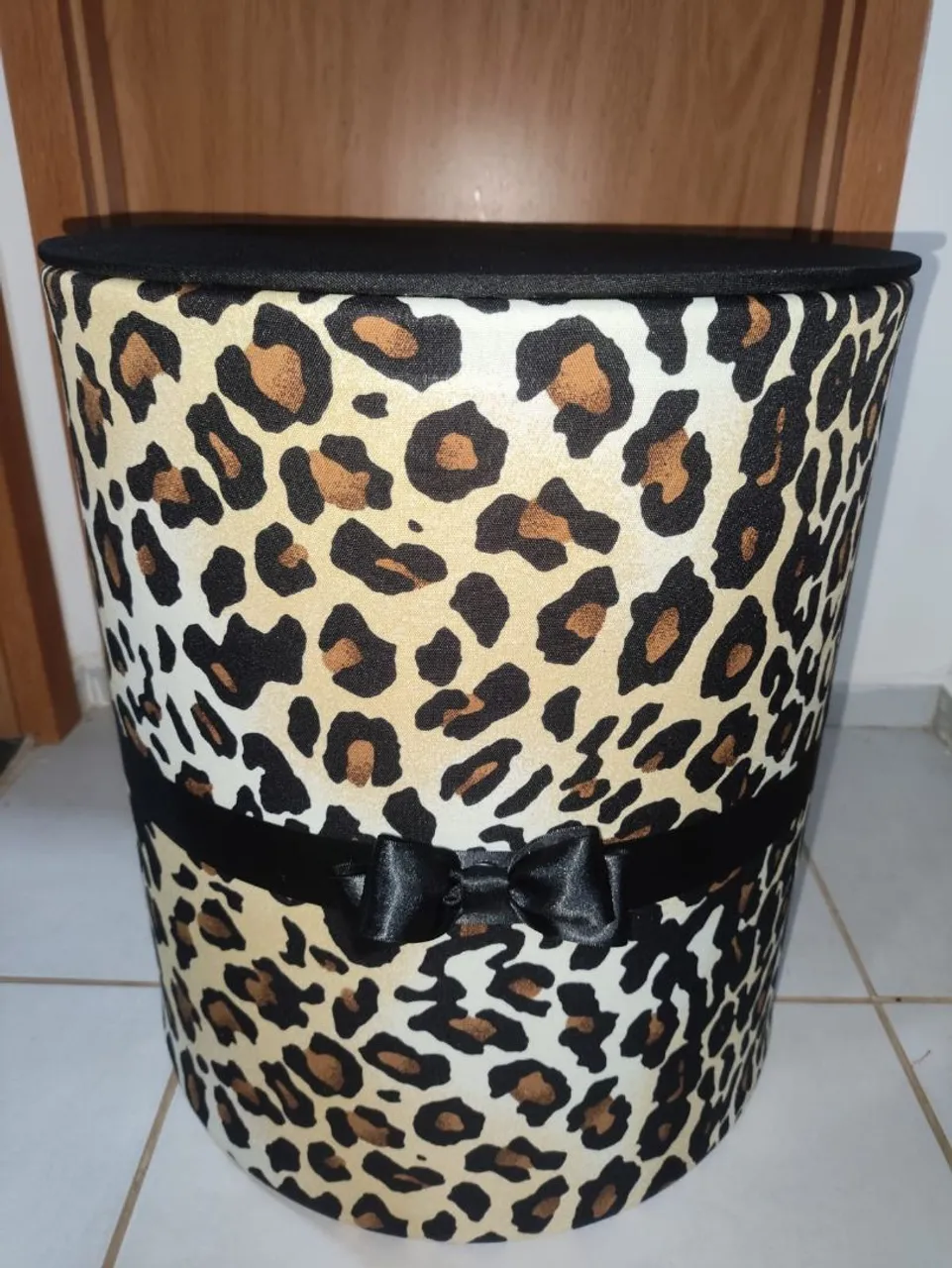 Cesto Decorativo Estampado com Laço