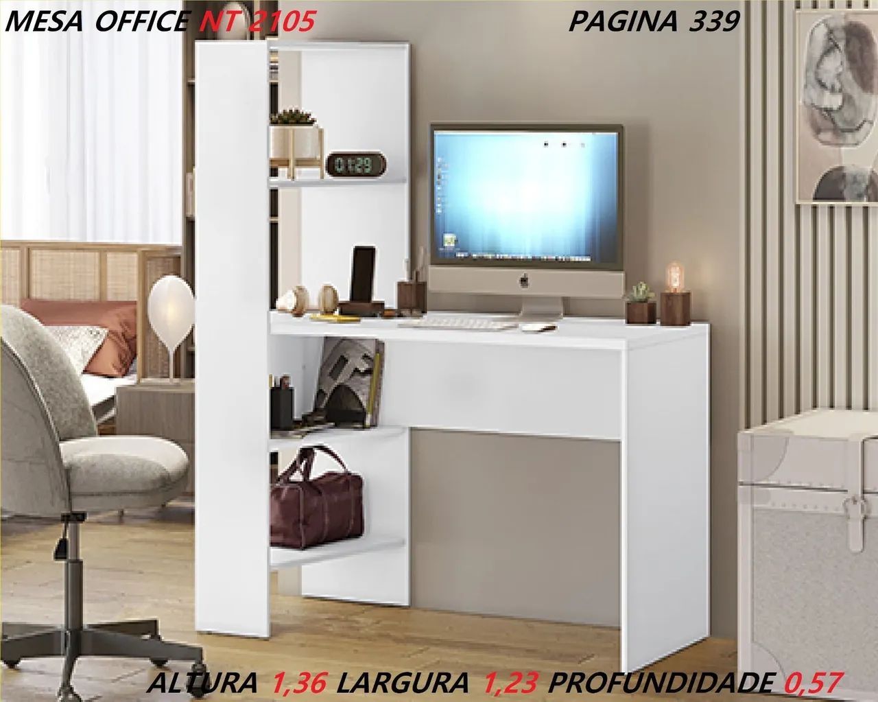 Escrivaninha Office NT 2105 - Design Moderno