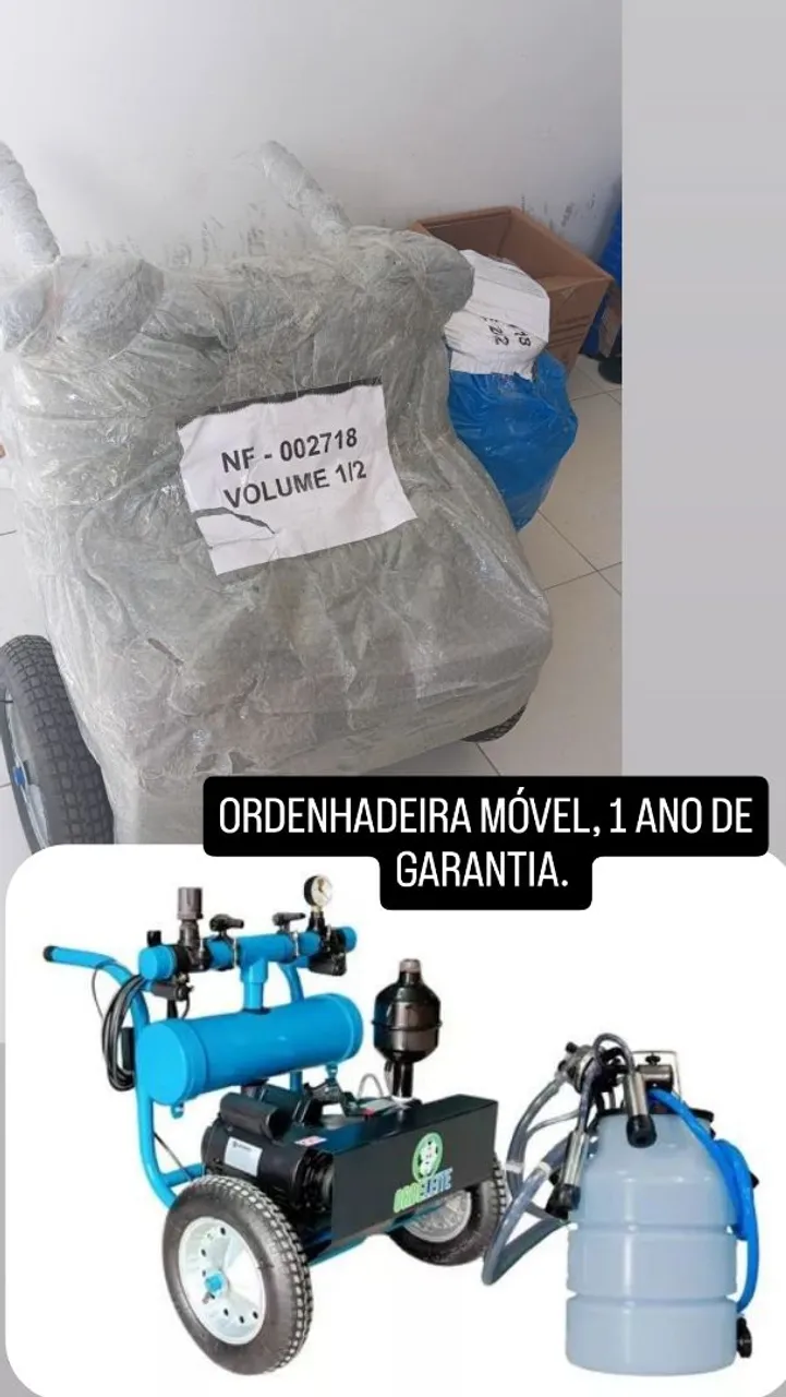 Ordenhadeira Móvel Nova - 1 Ano de Garantia