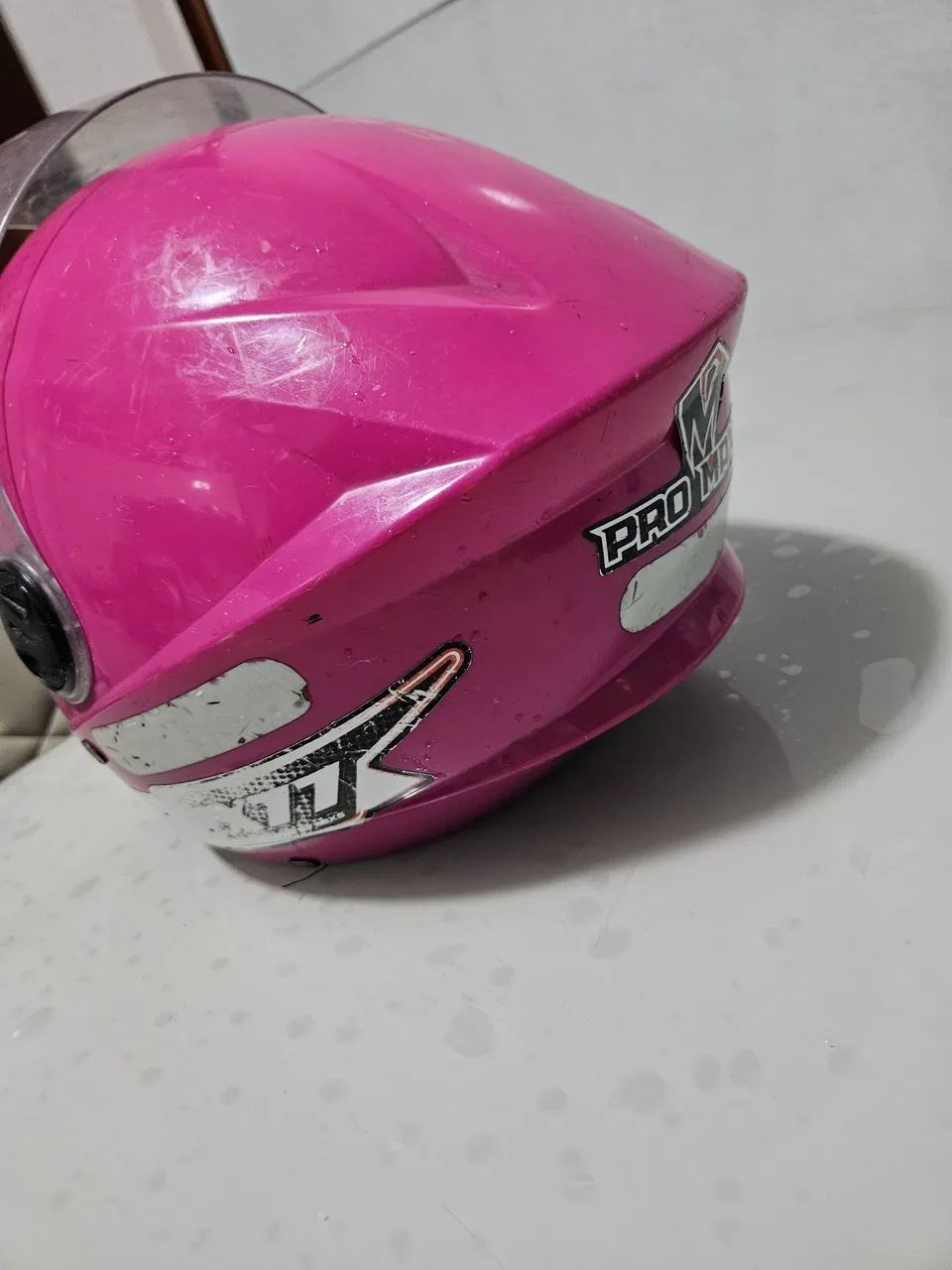 Capacete Moto Rosa tamanho 58 - Foto 3
