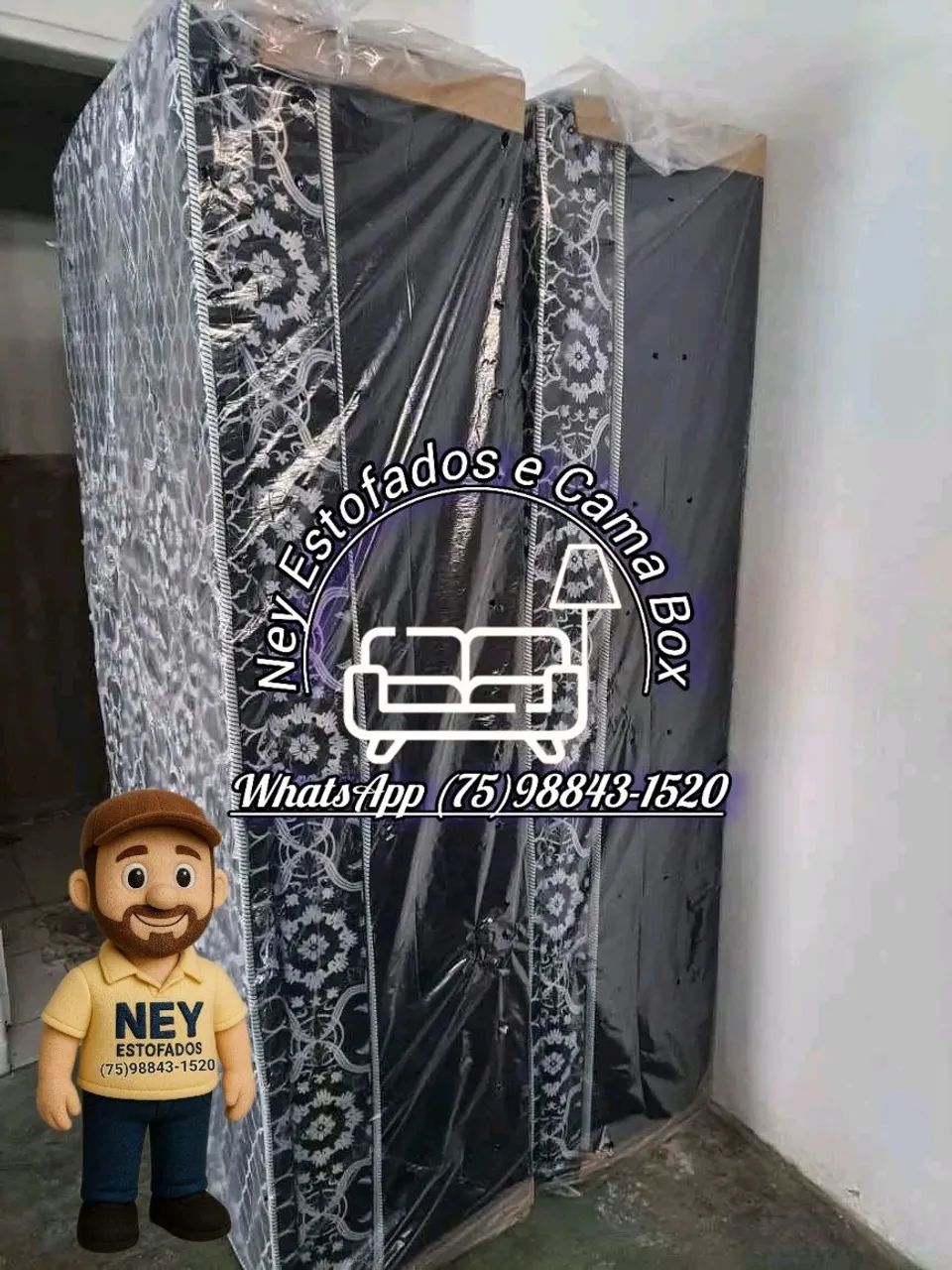 Cama Box Solteiro Espuma Dupla - Foto 4