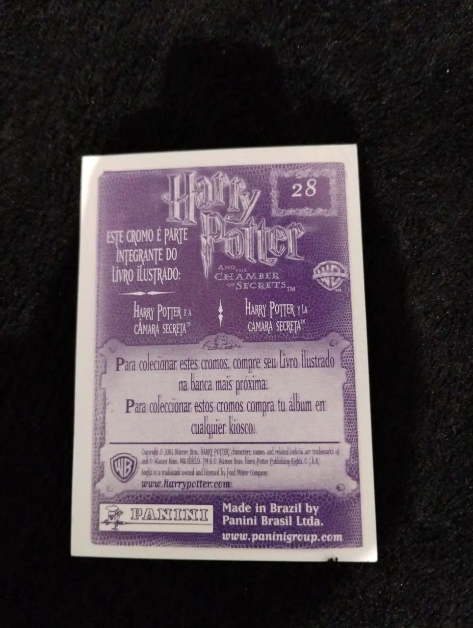 Figurinhas de Harry Potter e a câmara secreta,  álbum da Panini ano 2002 - Foto 3