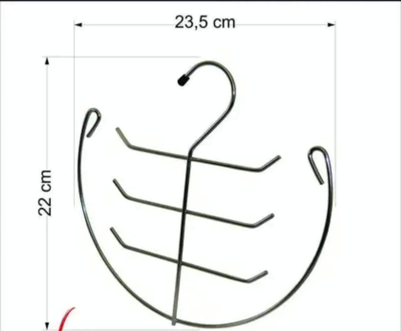 Cabide cromado para gravatas, cintos ou lenços  - Foto 5