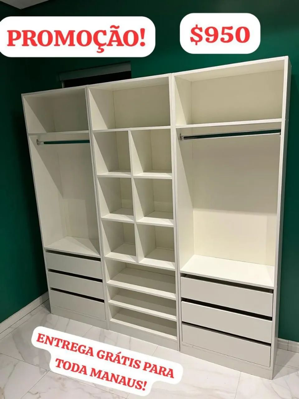 Closet pronto entrega rápido 