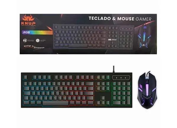 teclado com mouse knup rgb