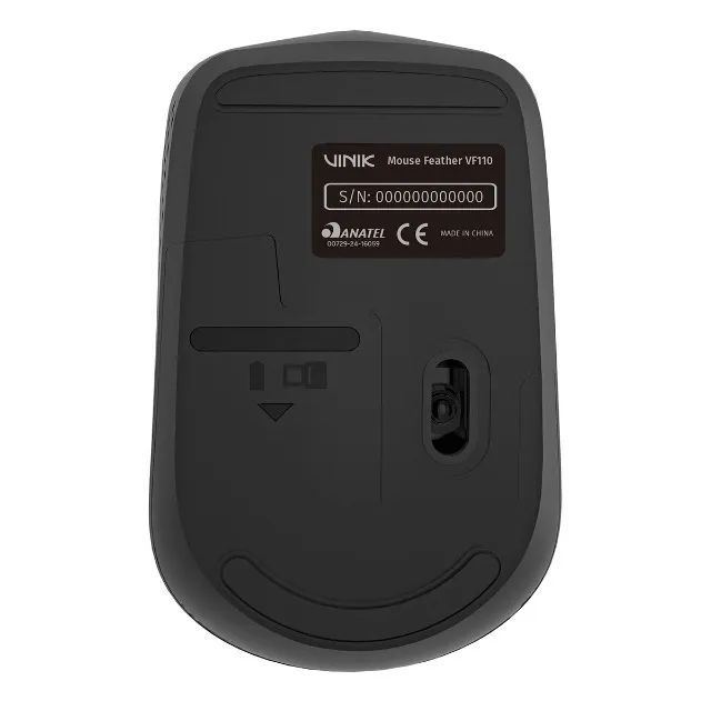 Mouse Sem Fio Vinik Feather Vf110 1200Dpi - Preto - Foto 3