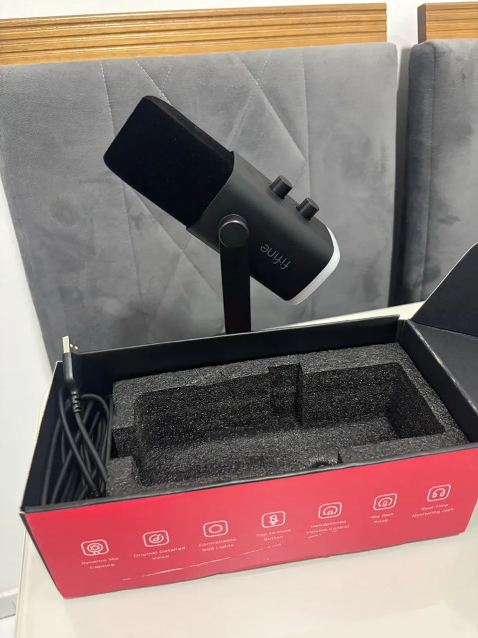 MICROFONE FIFINE AM8 COM NF NOVÍSSIMO - Foto 3