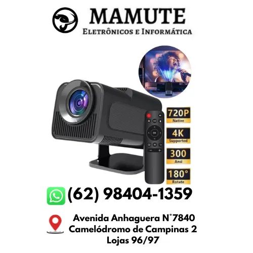 Projetor 4K HY320 Wi-Fi Bluetooth Android Alta Resolução
