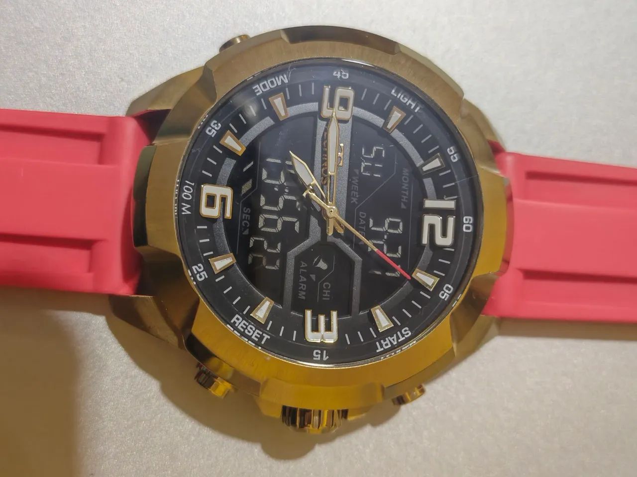 Relógio technos anadigi original com duas pulseiras 