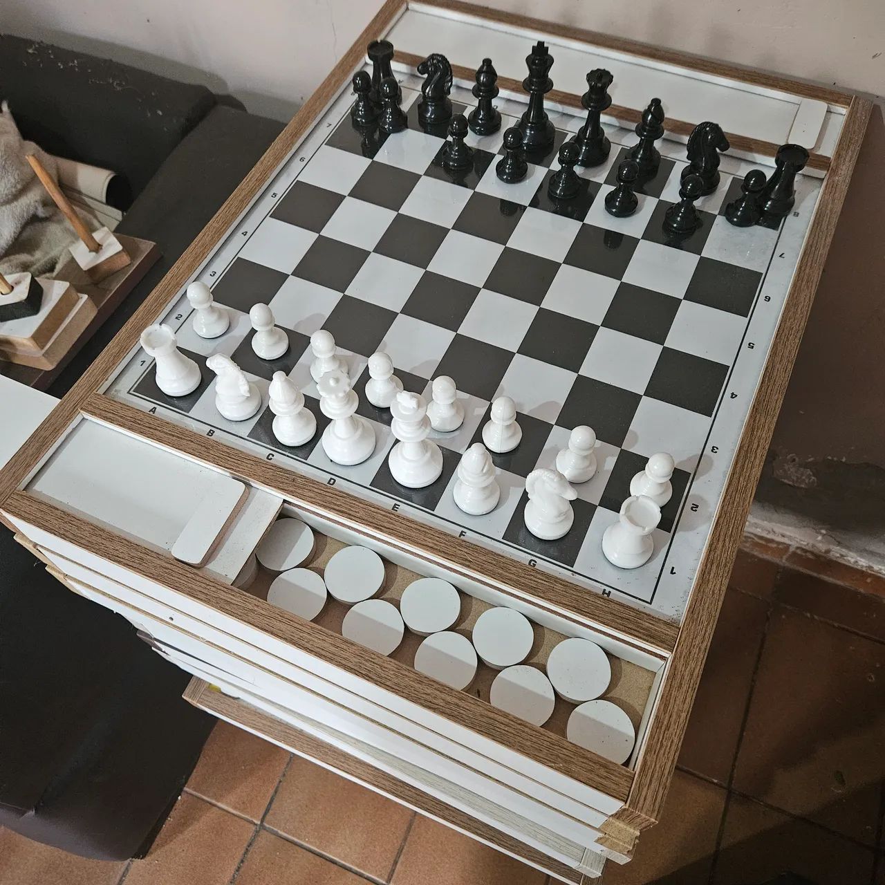 Tabuleiro de xadrez, madeira artesanal  - Foto 2