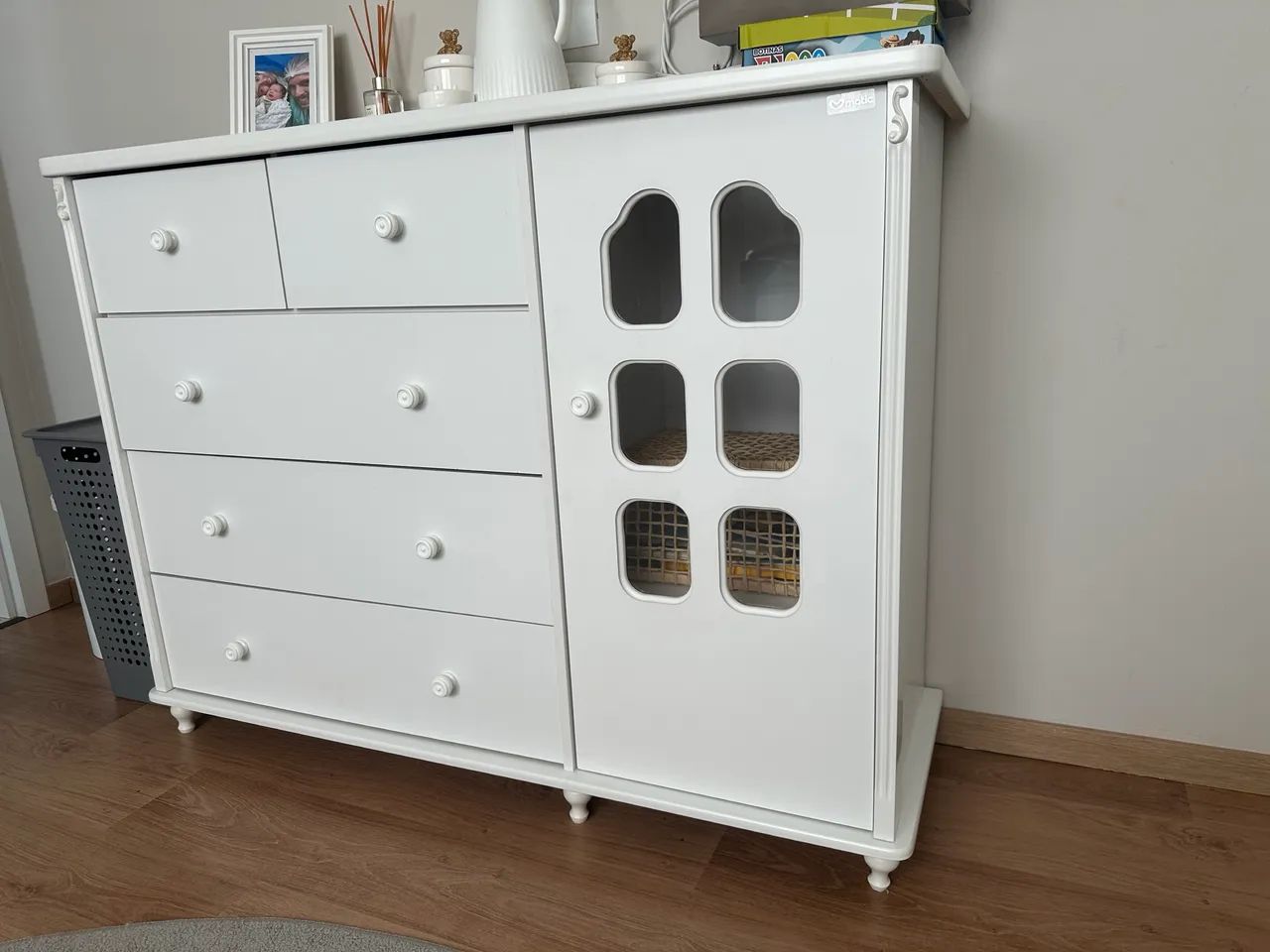 cômoda bebê branca usada  - Foto 2