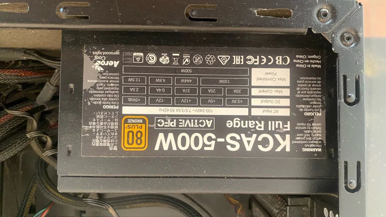 Fonte aerocool kcas 500w