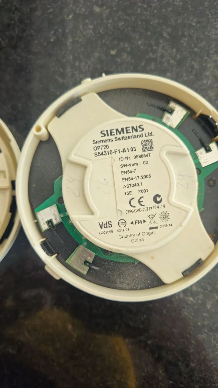 Detector de Fumaça Siemens OP720 + Base DB721 - Novo, Nunca Usado - Foto 5