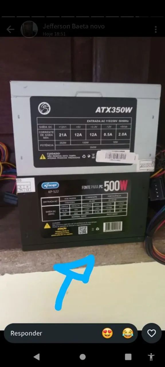 Fontes atx 500 - Foto 3
