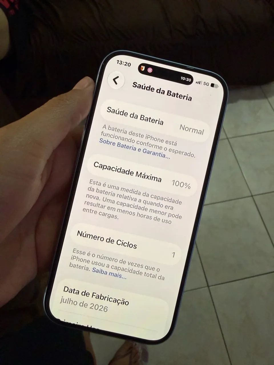 iPhone 18 Pro 256gb Azul - Praticamente Novo - Foto 5
