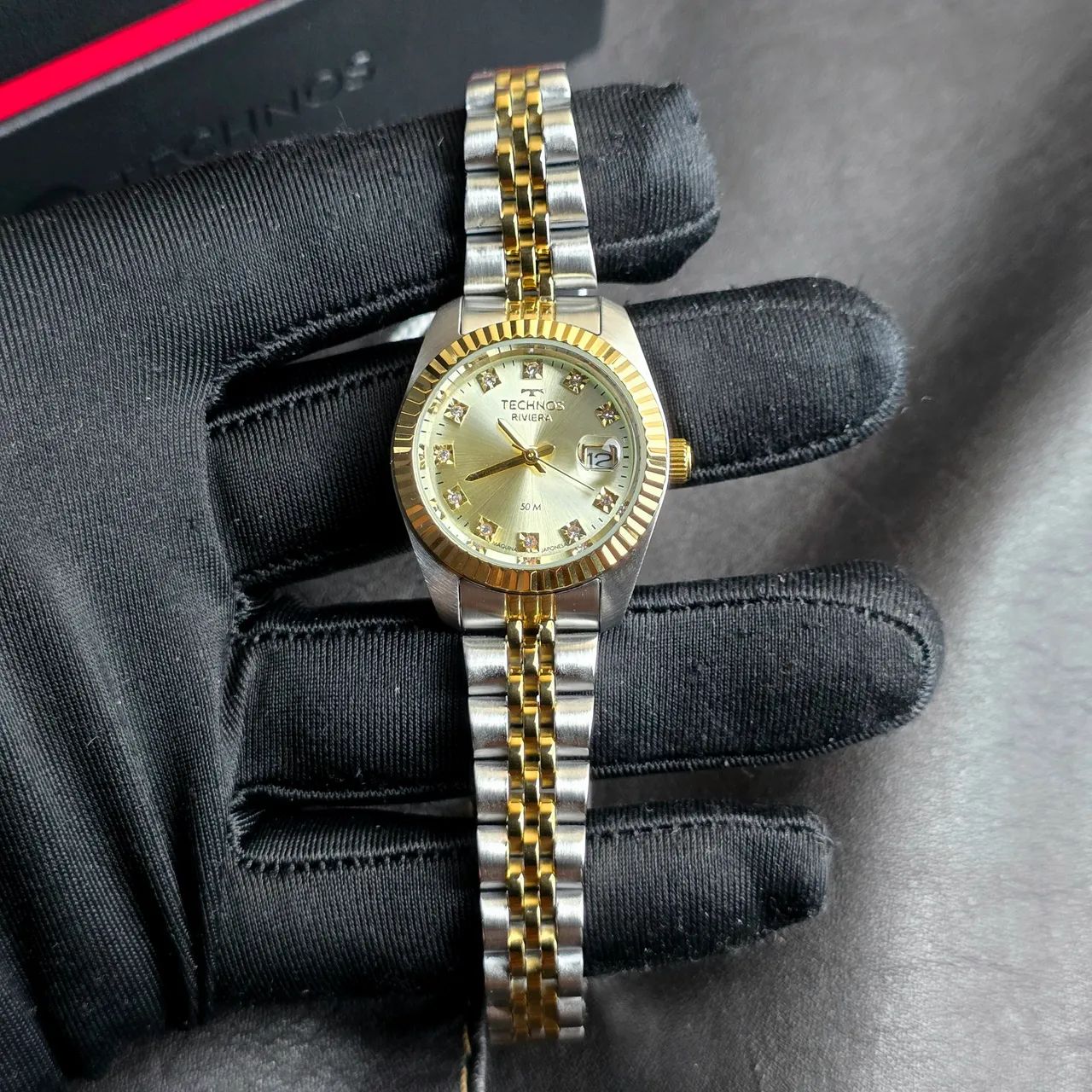 Relógio Technos Riviera feminino 28mm Bicolor 2015CEM/1X - Foto 2