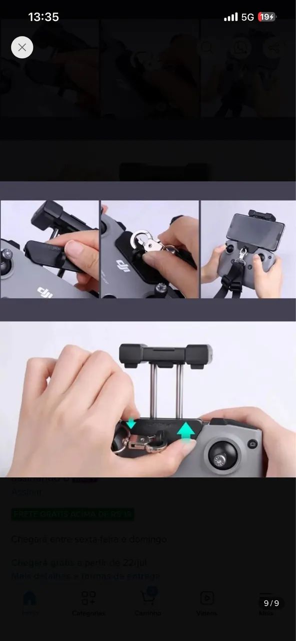 Suporte pala alça de controle RCN1 Dji  - Foto 2
