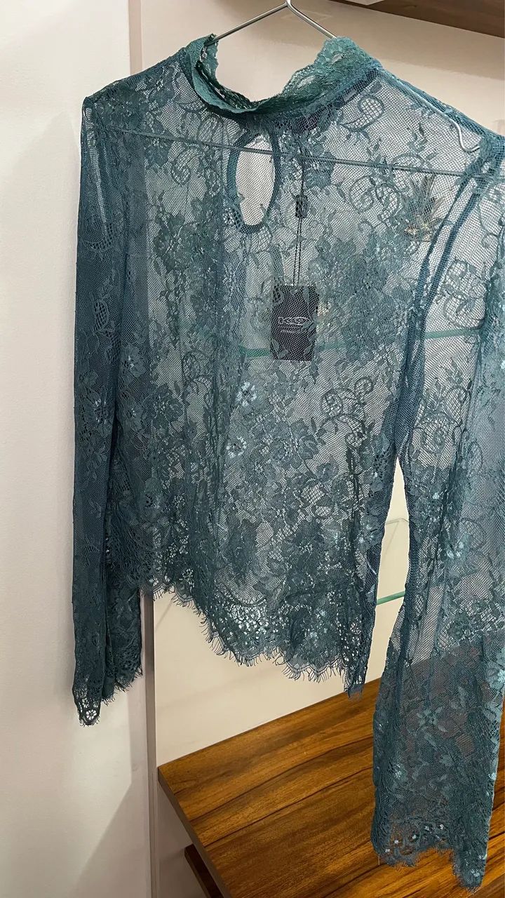Blusa renda de manga longa - Foto 3
