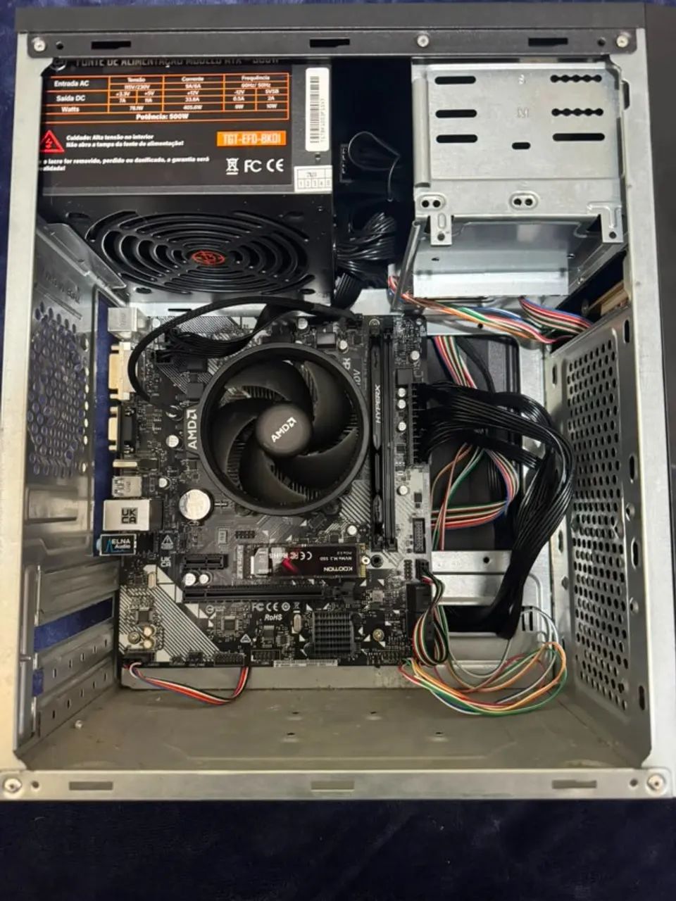 pc ryzen 3 2200g, b450m, m.2 256gb