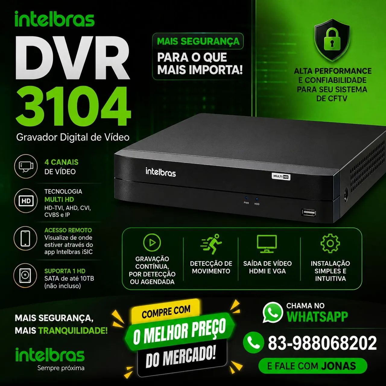 DVR 3104 DA INTELBRAS 