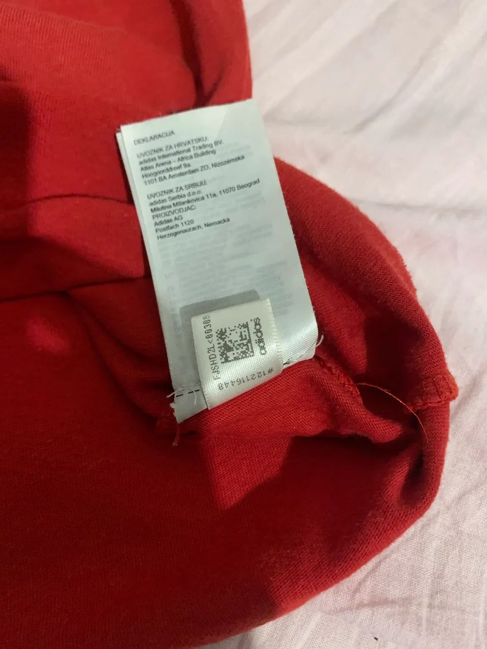 Camiseta adidas original vermelha retrô importada  - Foto 4