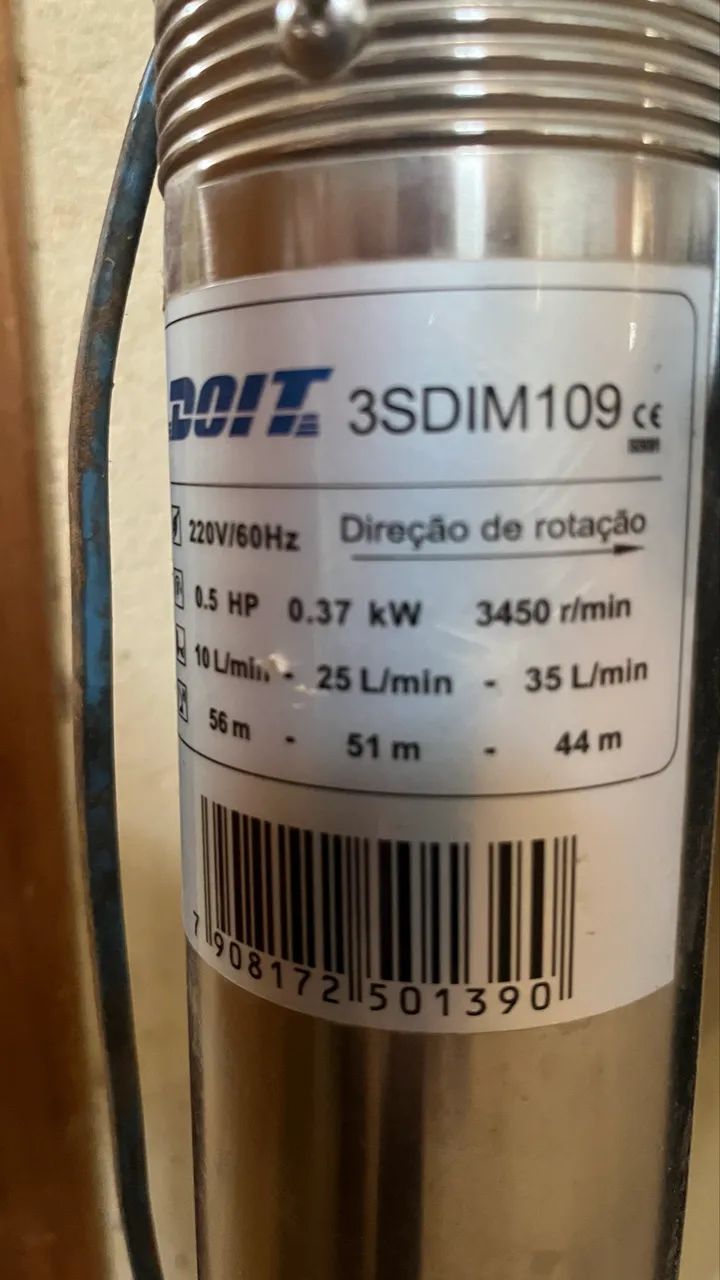 Bomba Palito 0,5HP 3? 220v - Foto 5