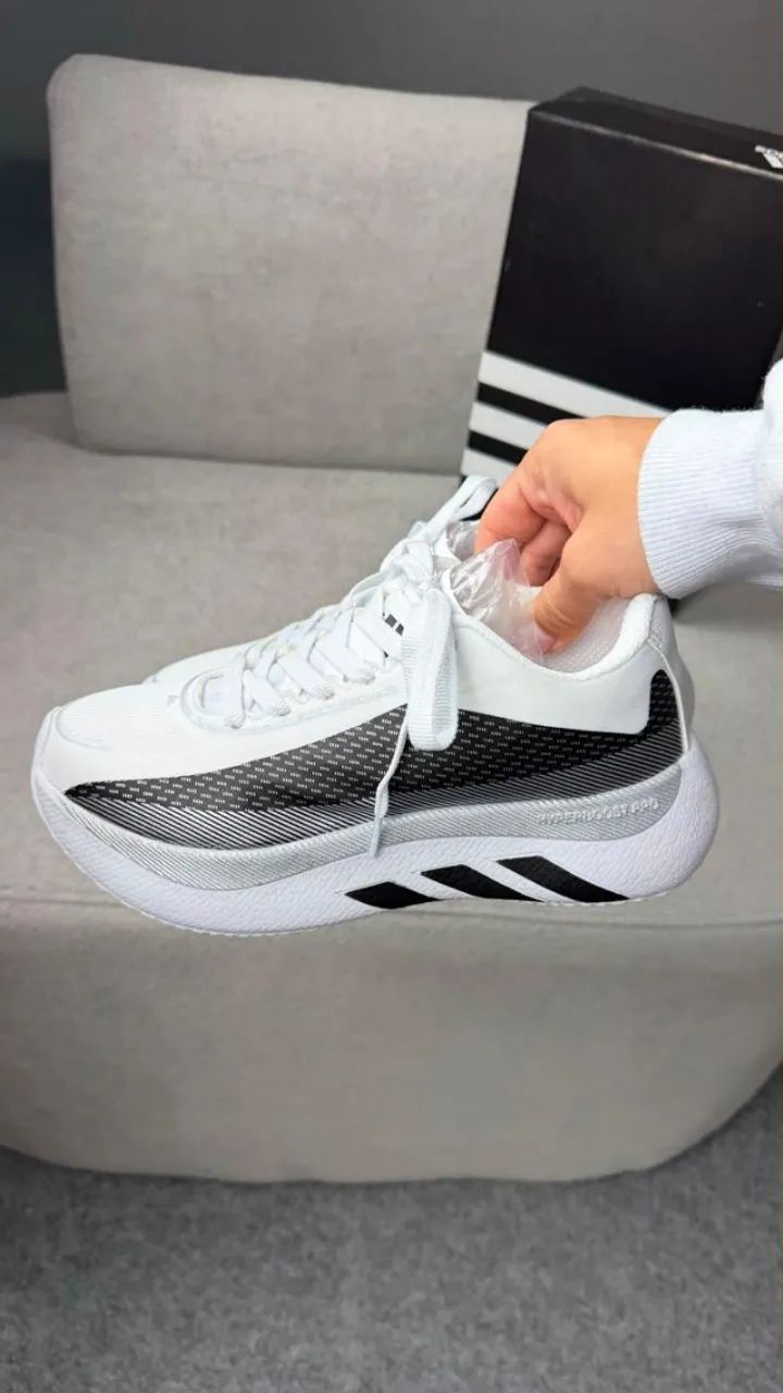 TÊNIS ADIDAS HYPERBOOST EDGE BRANCOPRETO DO 34 AO 39 - Foto 2