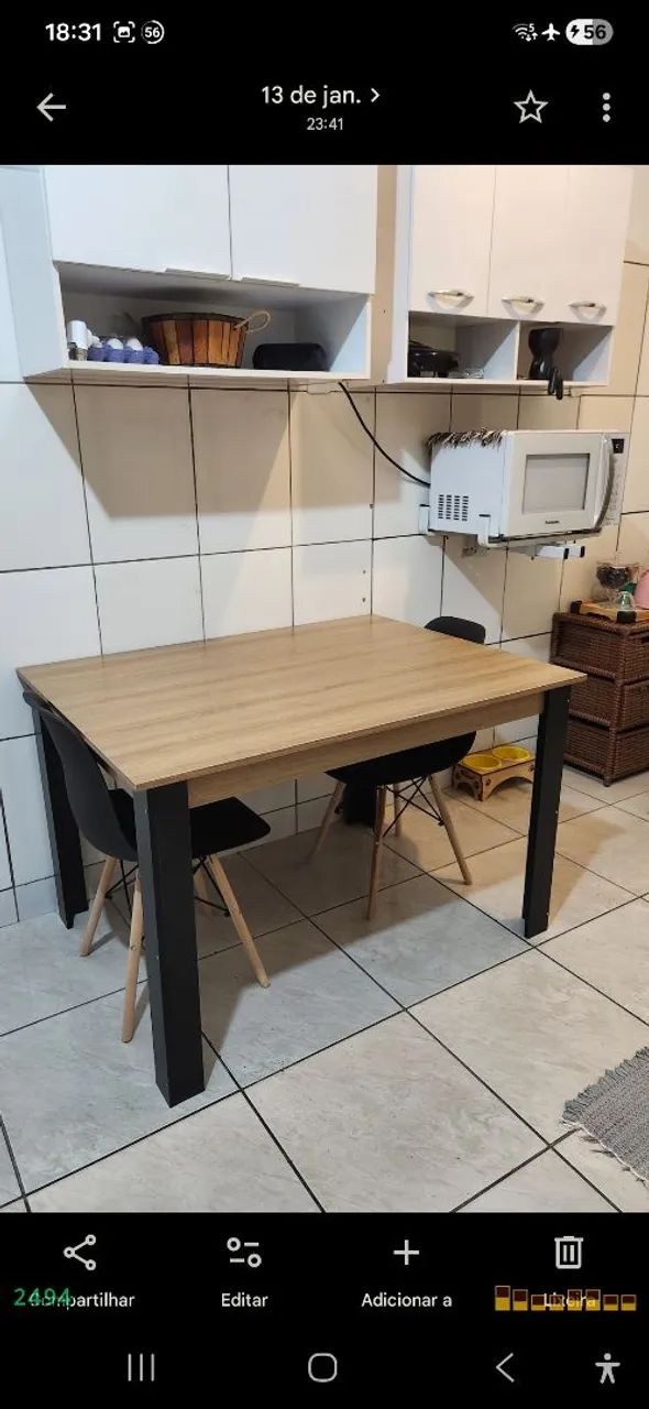 Conjunto de mesa com duas cadeiras: R$250 - Foto 2
